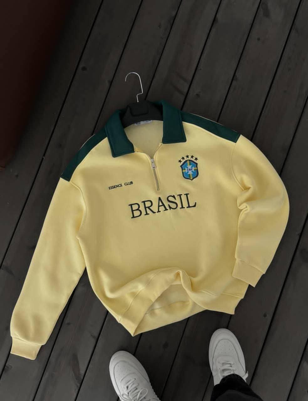 Club themed Half zip cotton Sweater 