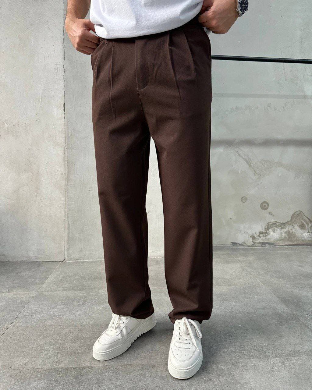 Dark Brown Baggy Trouser Brown