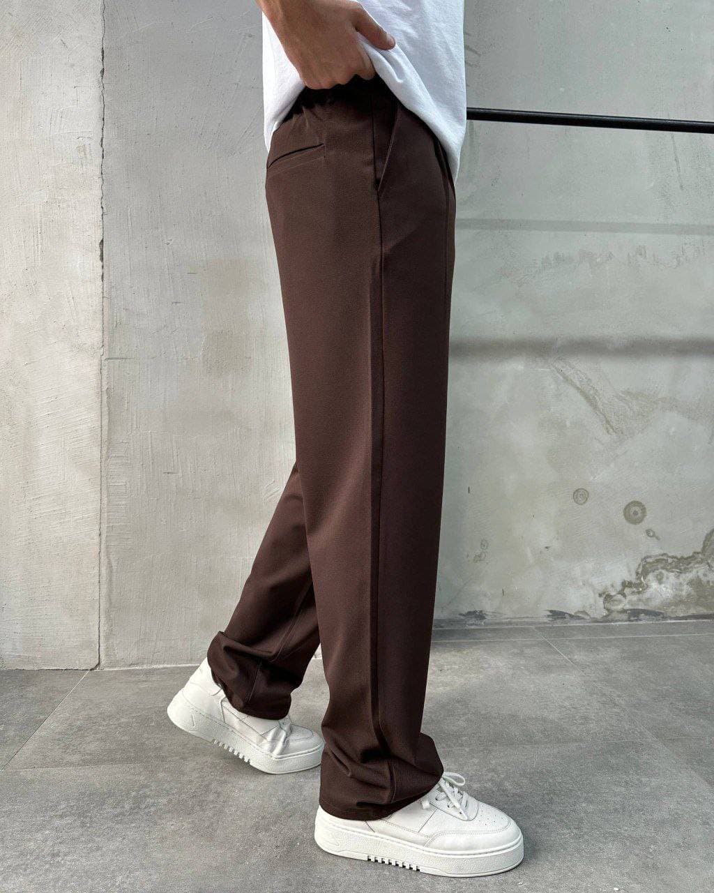Dark Brown Baggy Trouser Brown