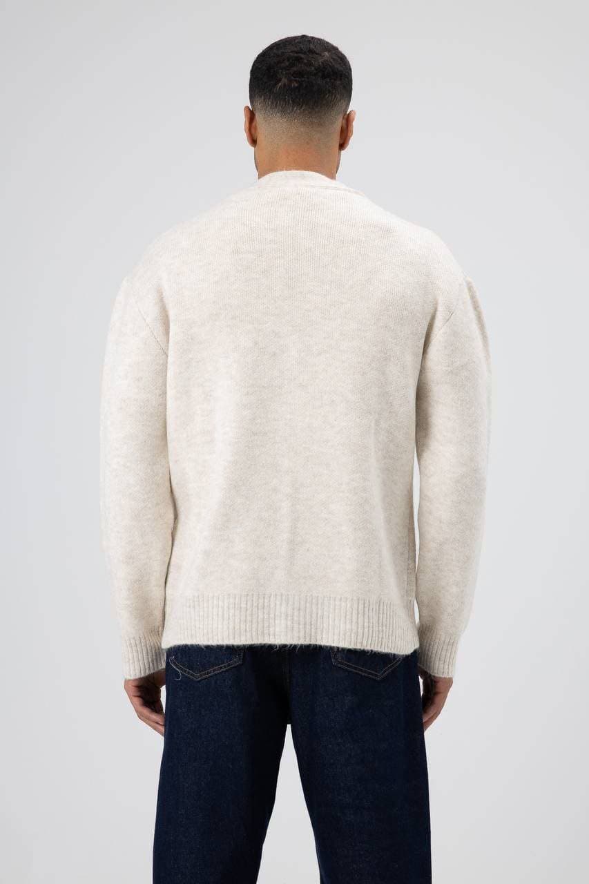 Wool Cardigan in Light Stand Cream