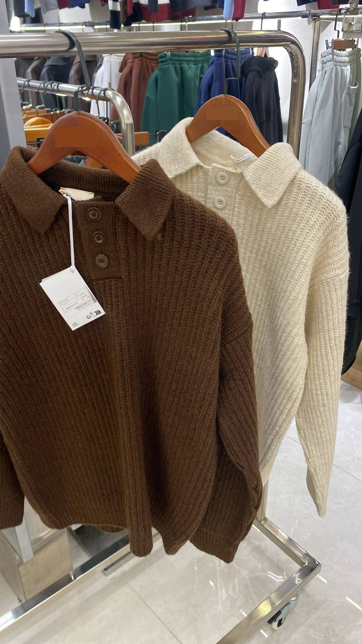 Rum Knit Polo Brown