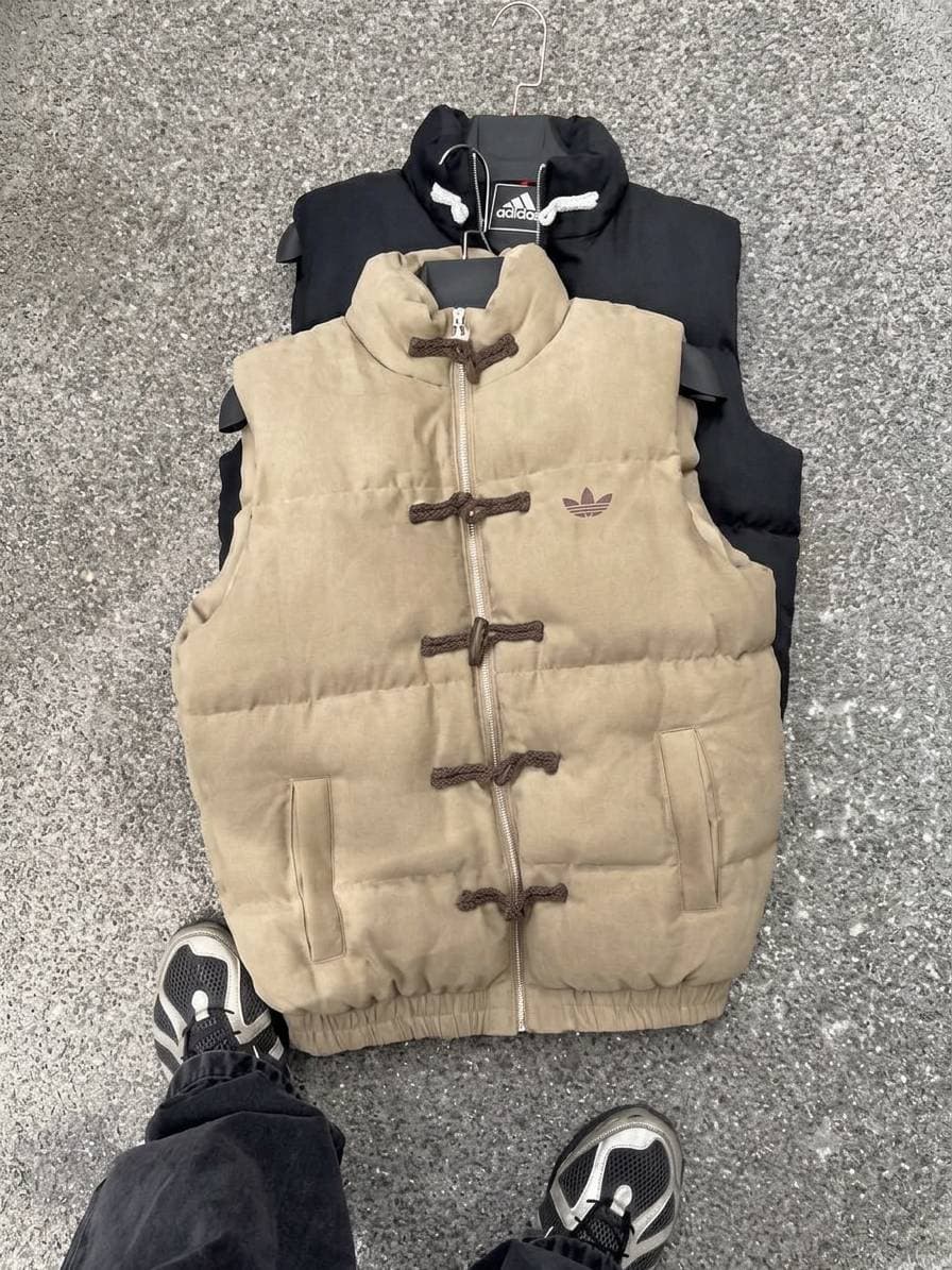 Adidas men's vest Down puffer Jacket Brown