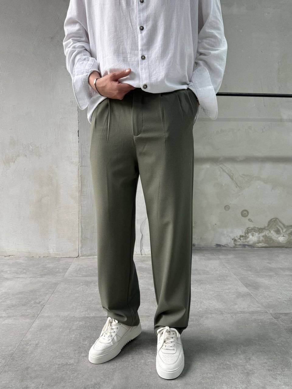 Straight Trousers Green