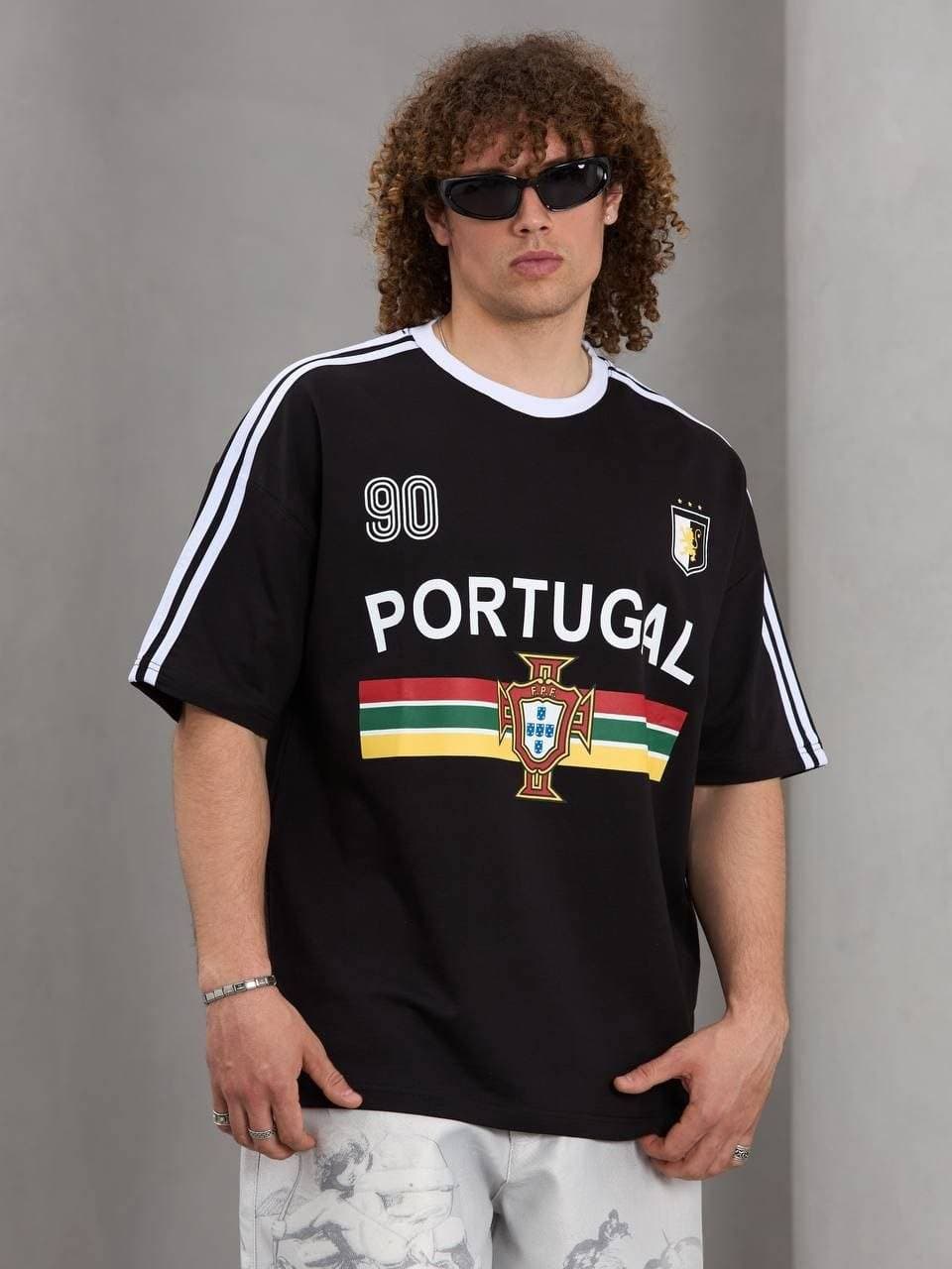 Portugal Themed T-shirt Black